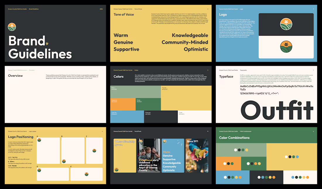 Cover image for Branding Guidelines for a local childcare center