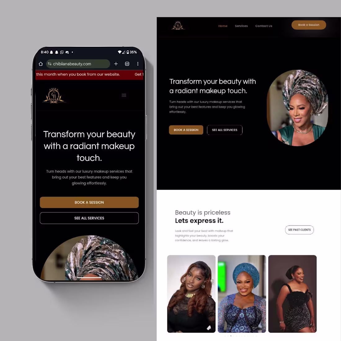 Cover image for WordPress Website Design for Chibiiana Beauty