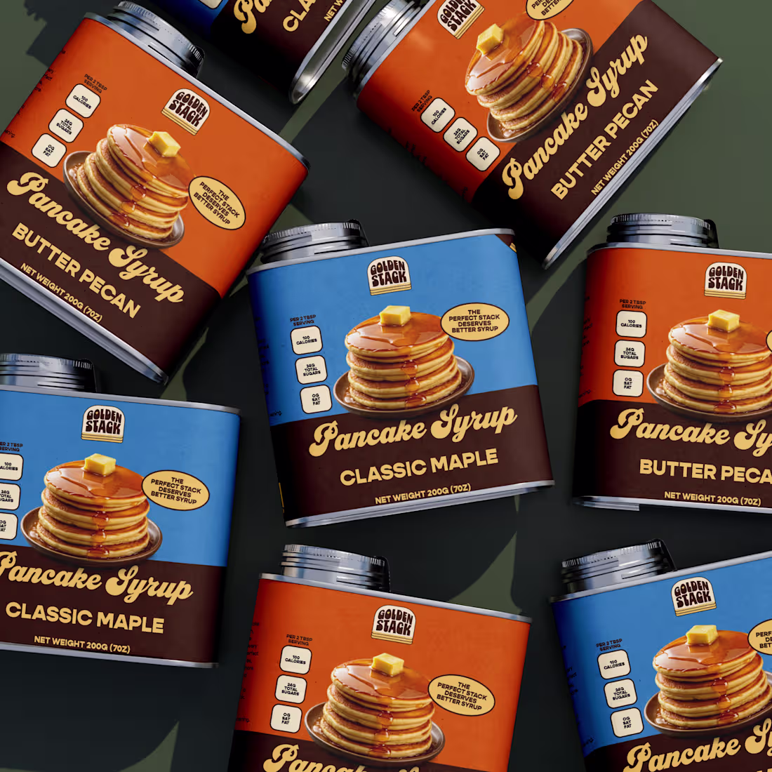 Cover image for Nostalgic Pancake Syrup Packaging Design for Golden Stack