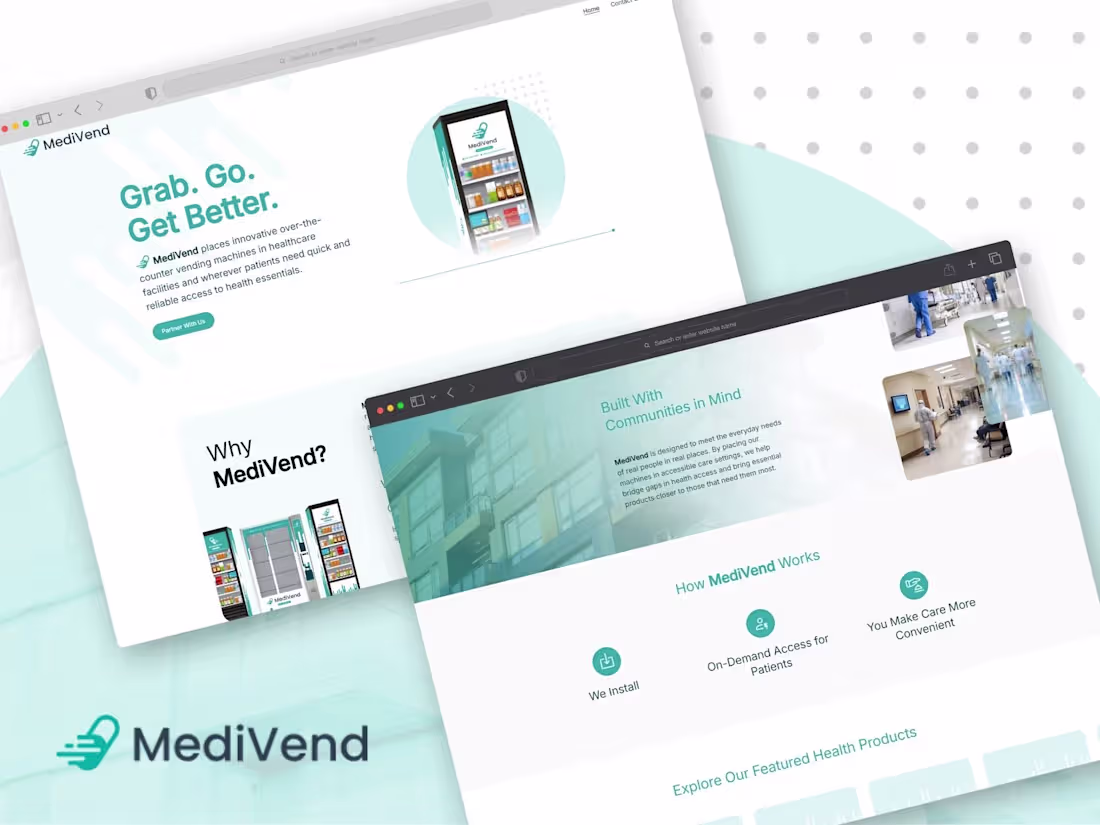 Cover image for Healthcare Vending Platform Website |
