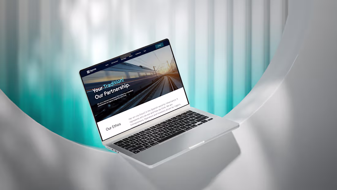 Cover image for Herencia Partners (VC Company) Landing Page Design & Development