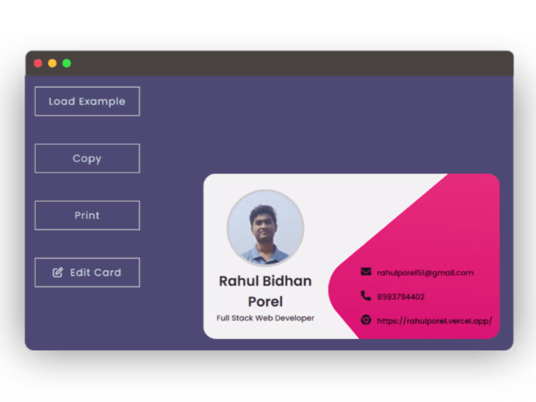 Cover image for Visiting Card Builder 