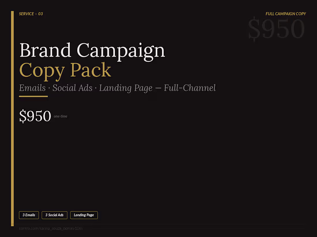 Cover image for  Brand Campaign Copy Pack - Full-Channel Launch