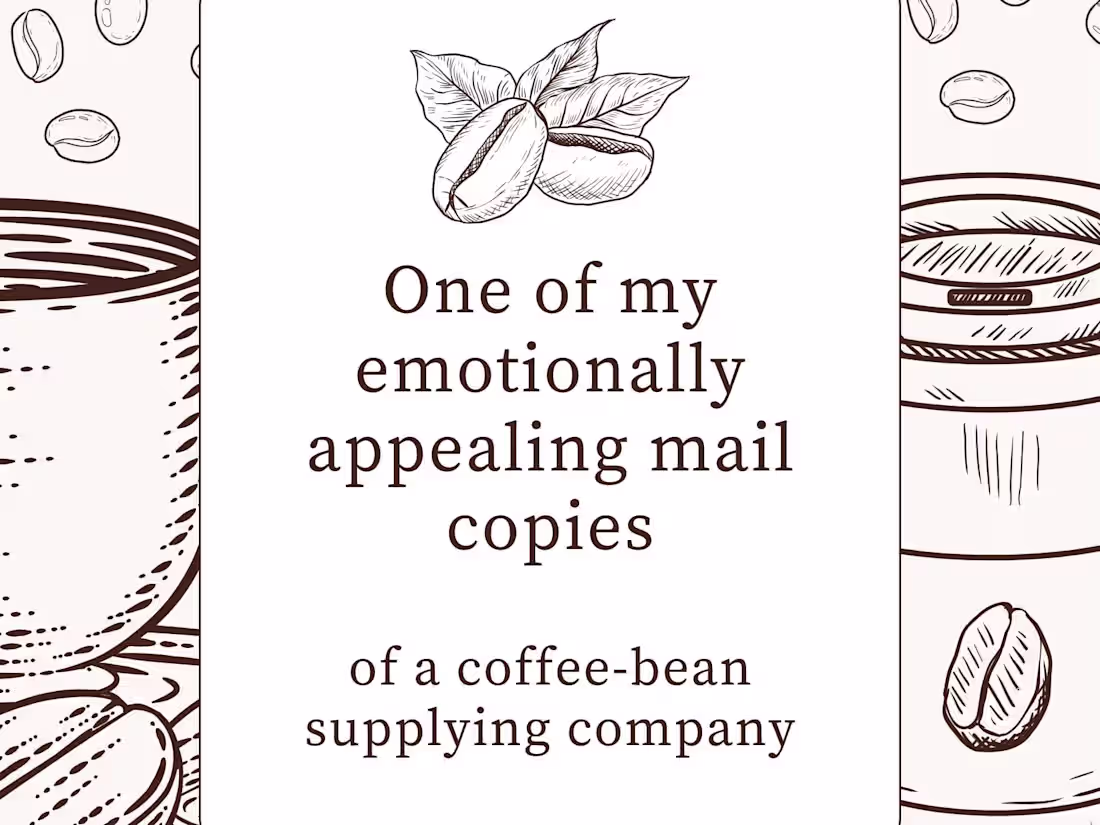 Cover image for One of my emotionally appealing mail copies 