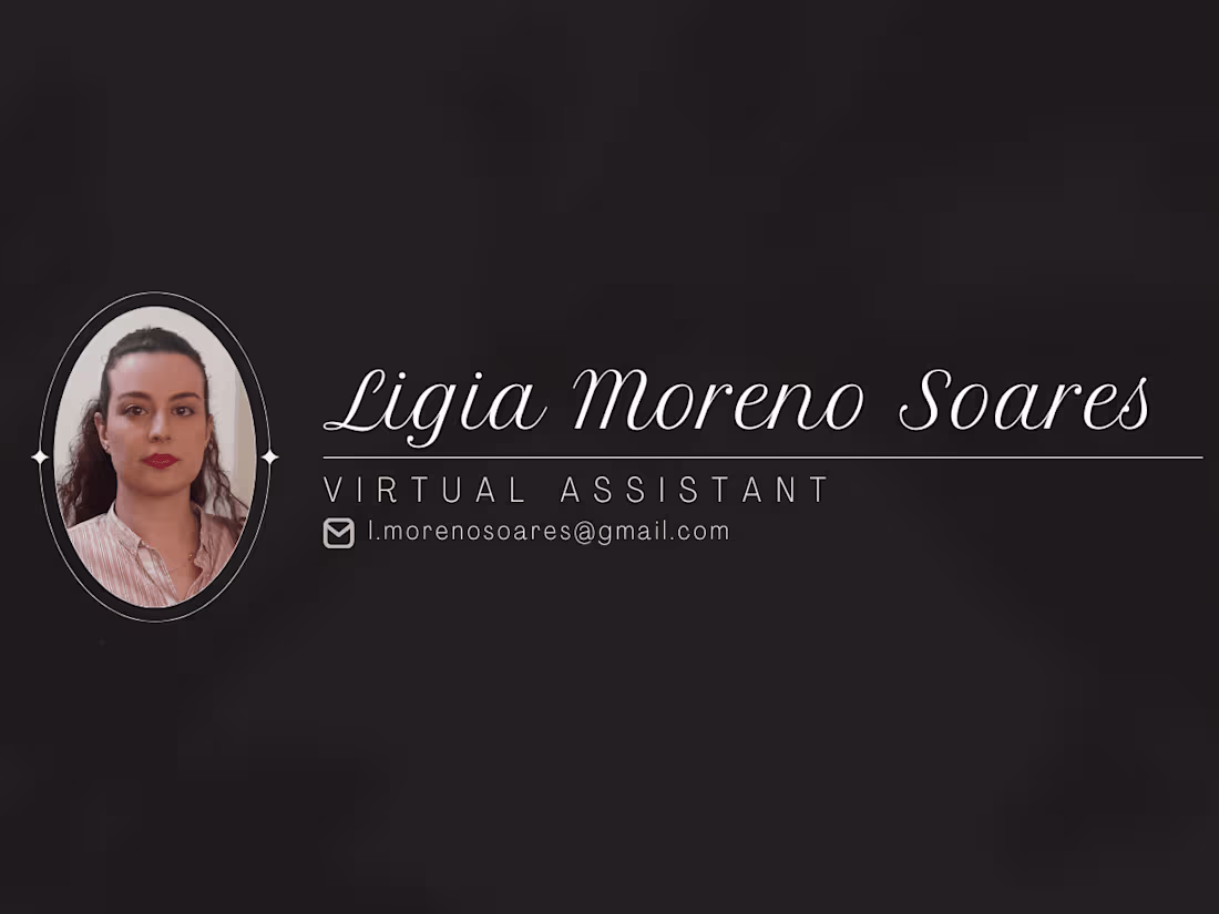 Cover image for Executive Virtual Assistant, Fluent: English/Portuguese/Italian