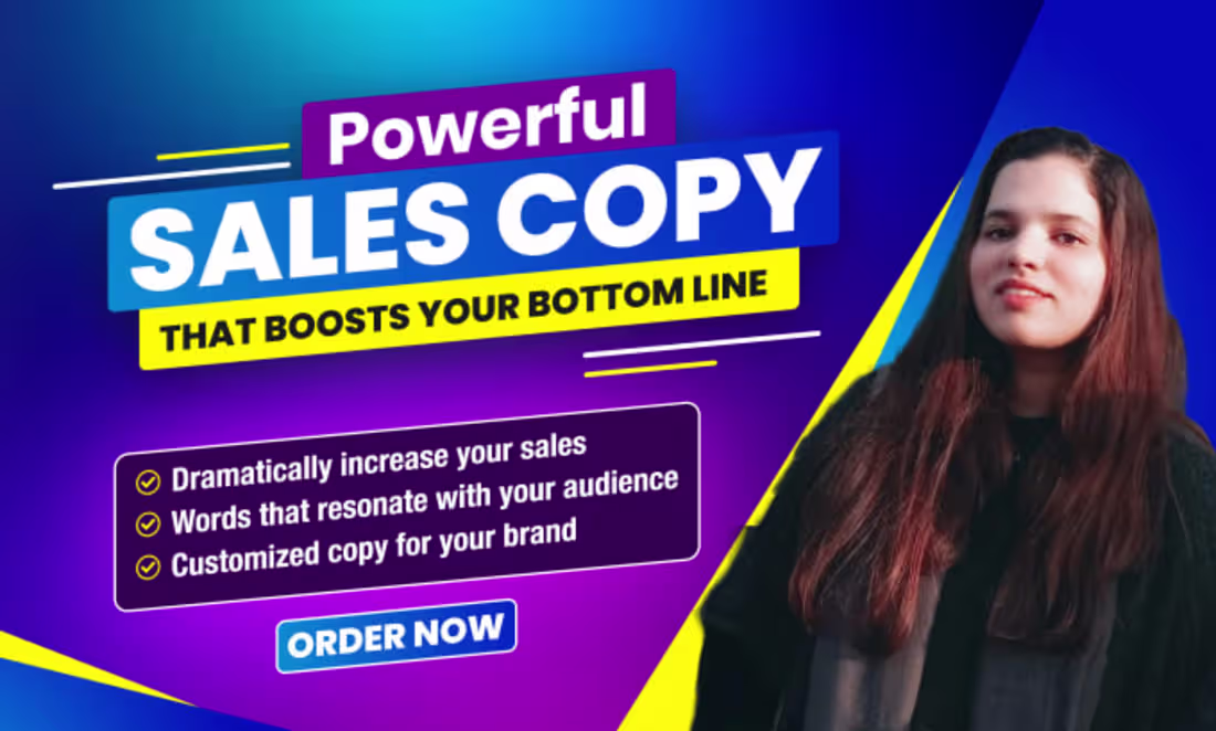 Cover image for I will do copywriting for your sales copy, landing page copy an…