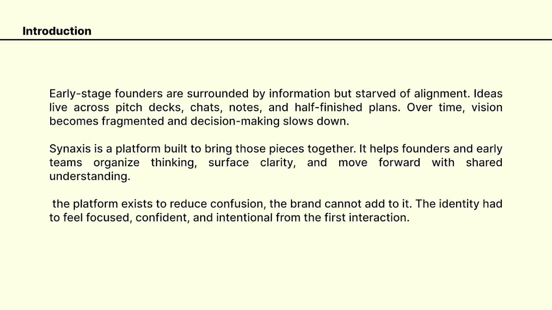 Cover image for Designing clarity through the Synaxis brand system