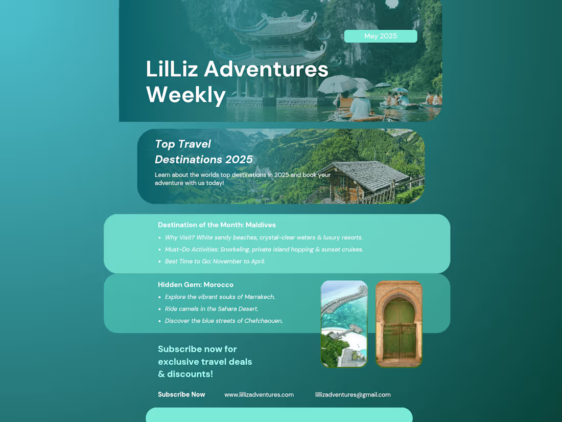 Cover image for LilLiz Adventures Weekly Newsletter