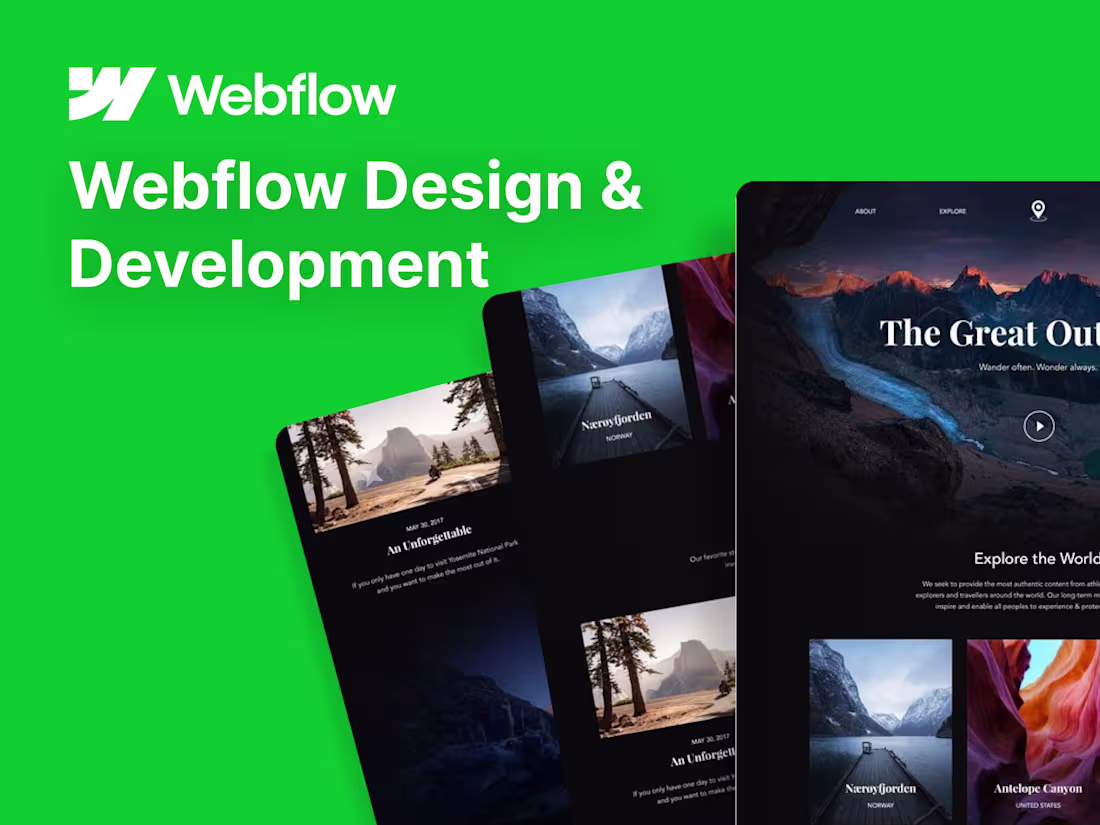 Cover image for I will develop webflow website and convert figma to webflow
