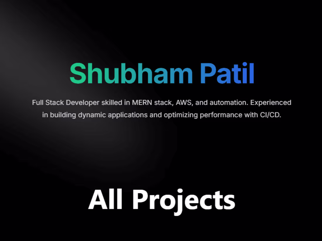 Cover image for Portfolio Website