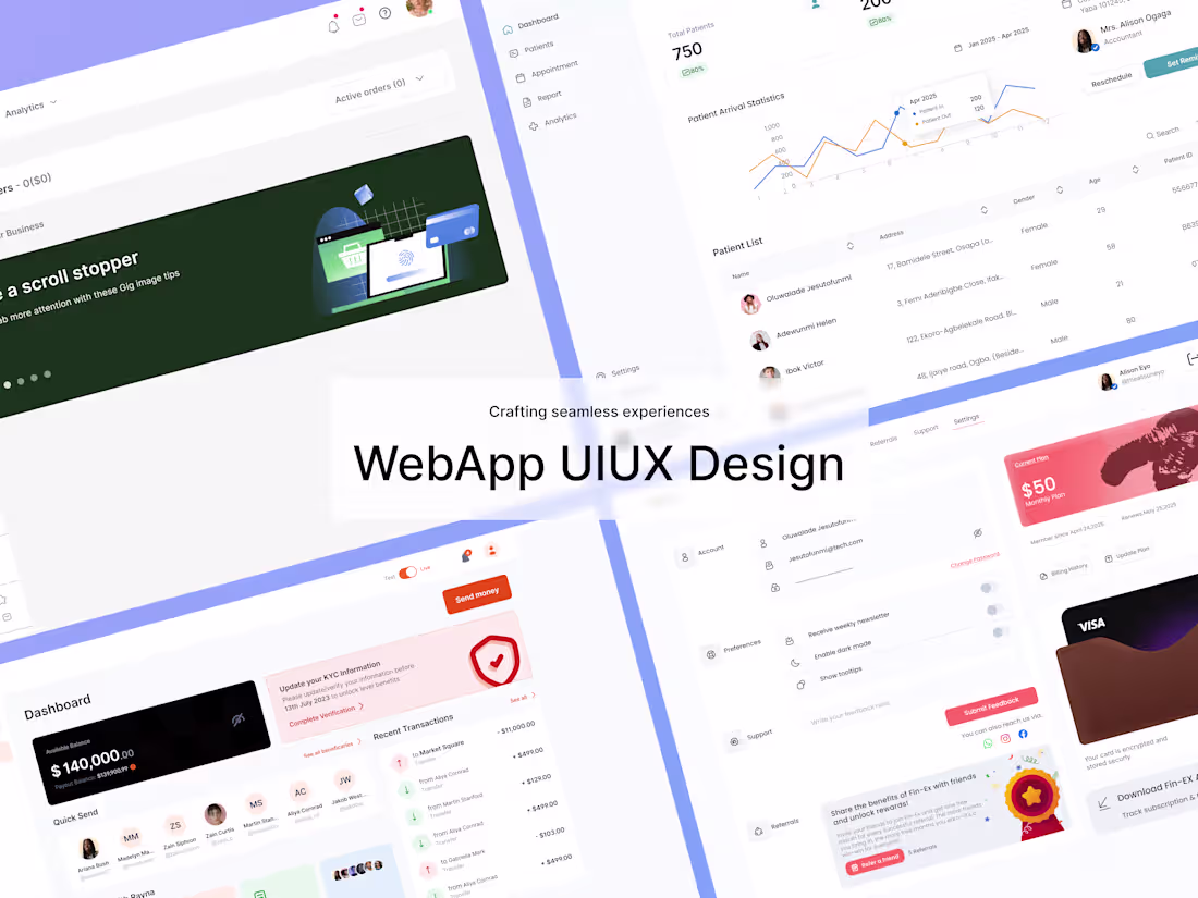 Cover image for Fintech Web App UI/UX Design