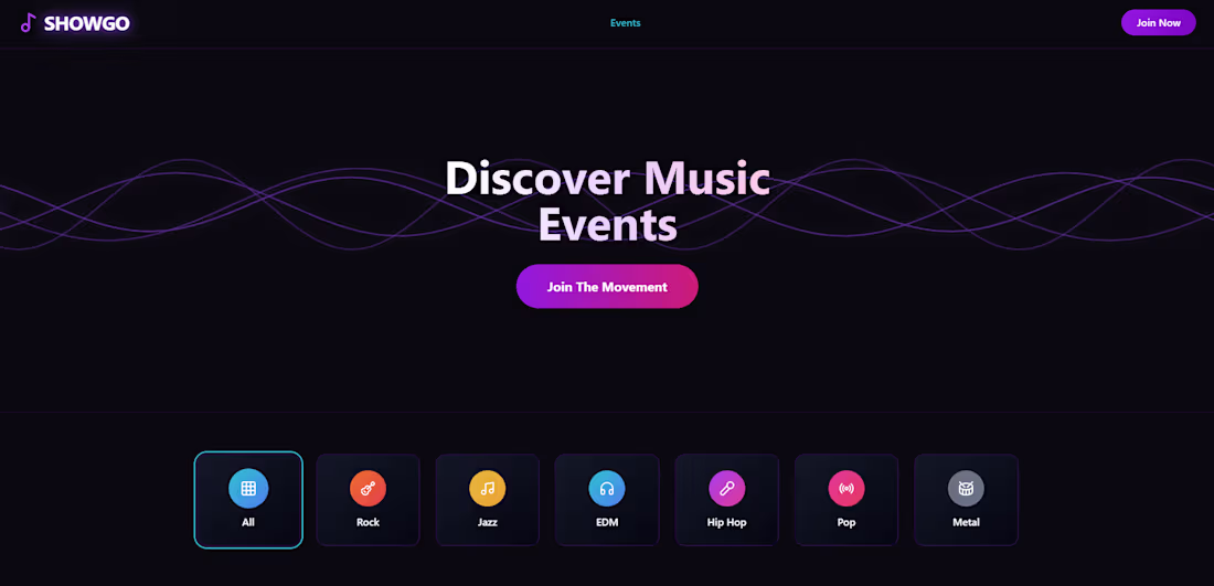 Cover image for Live Music MVP in 72 Hours - Clickable Prototype (SHOWGO) De...