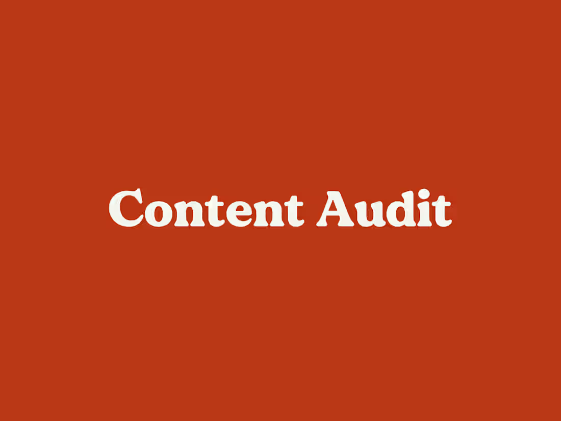 Cover image for In-depth Content Audit Services