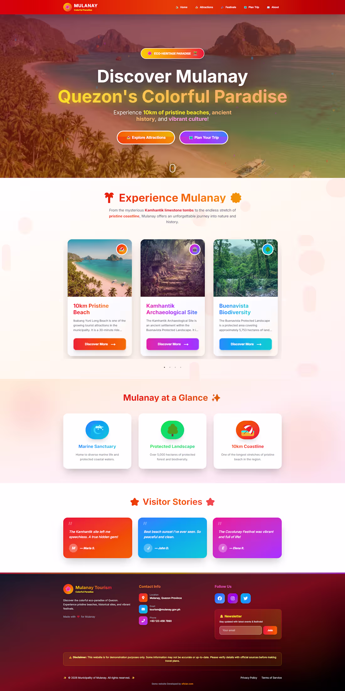 Cover image for Mulanay Tourism
Demo
Municipal tourism portal with