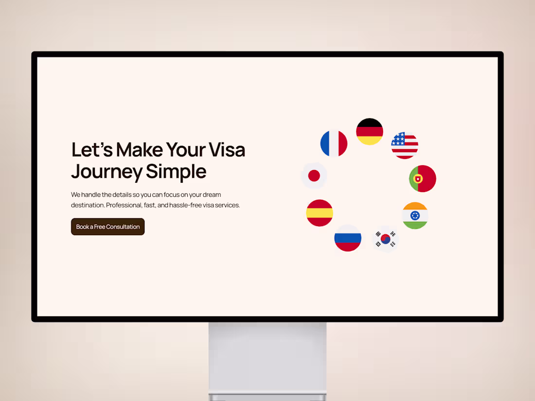 Cover image for VisaFlow — Visa & Immigration Template for Framer
