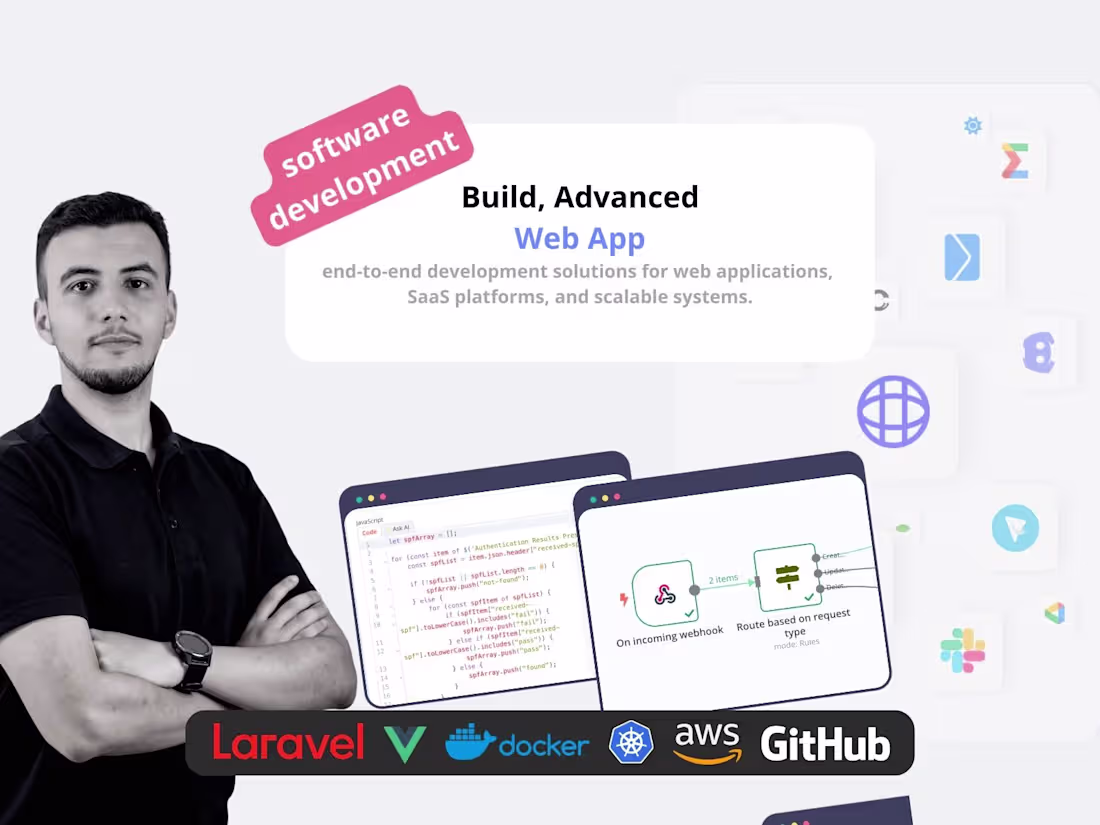 Cover image for Software Development using Laravel Vue.js and SaaS Solutions