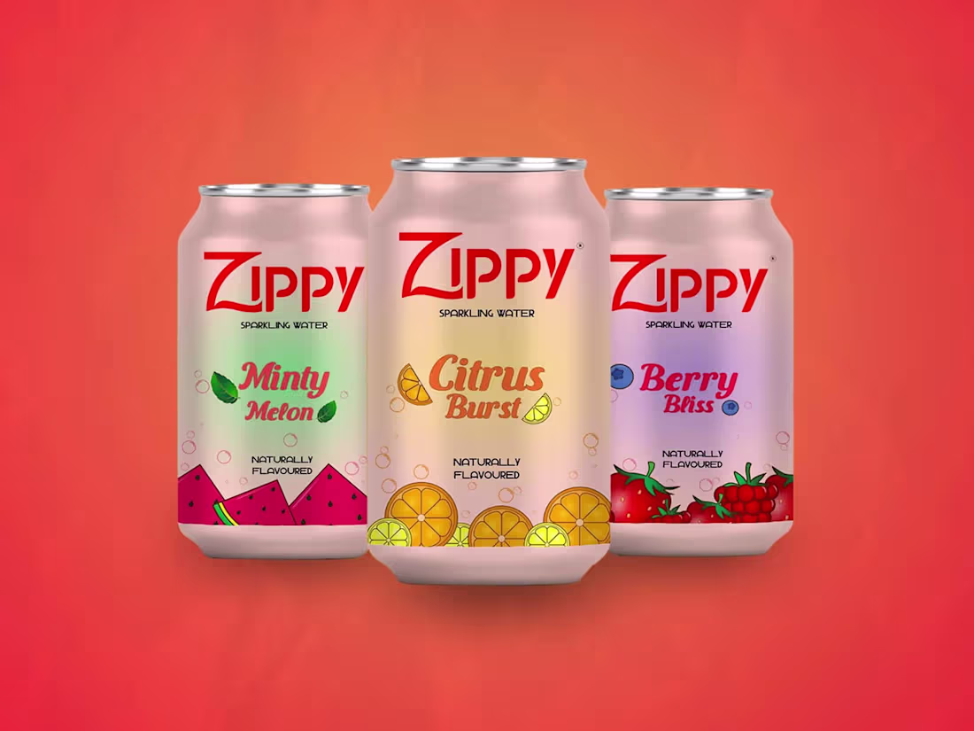 Cover image for Zippy Sparkling water Brand Identity