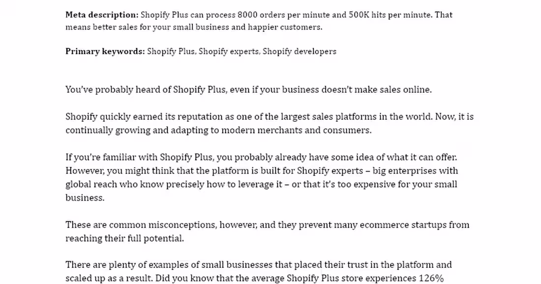 Cover image for SEO Blog Writing for Shopify Partner