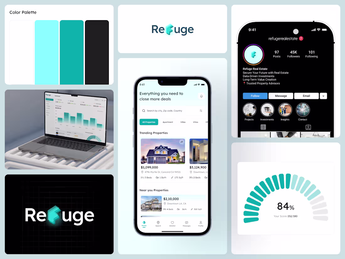 Cover image for Refuge — End-to-End Product - Design Branding, Dashboard