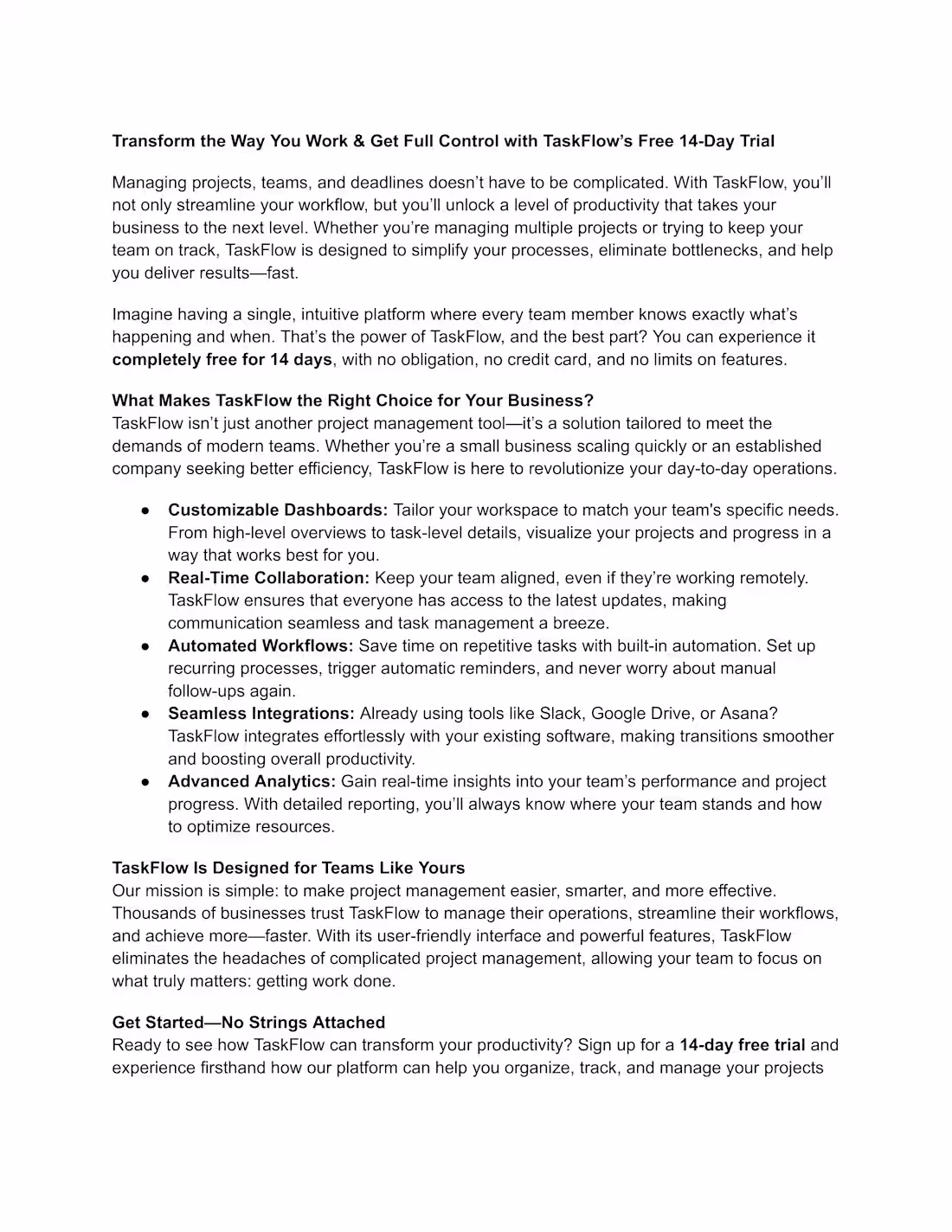 Cover image for Free Trial - Landing Page