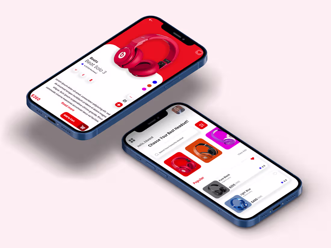 Cover image for An E-commerce Tech Mobile App UI Design On Photoshop