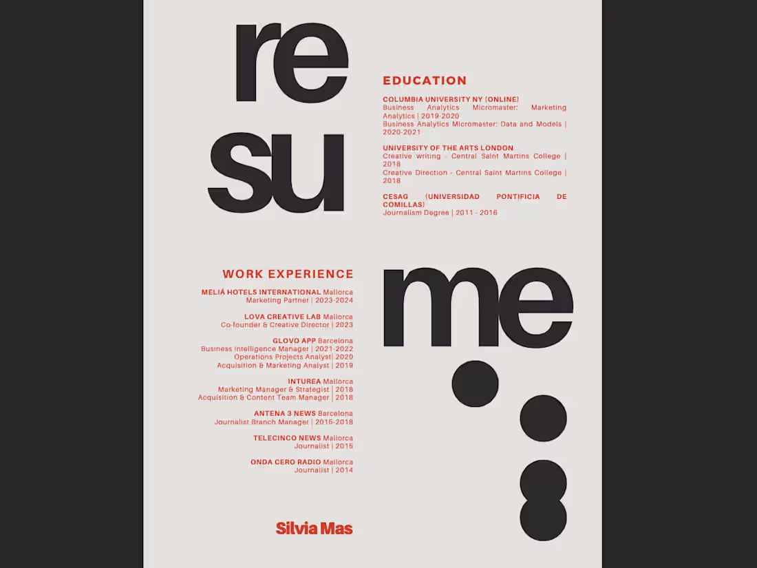 Cover image for Professional and Modern Resume & CV Design