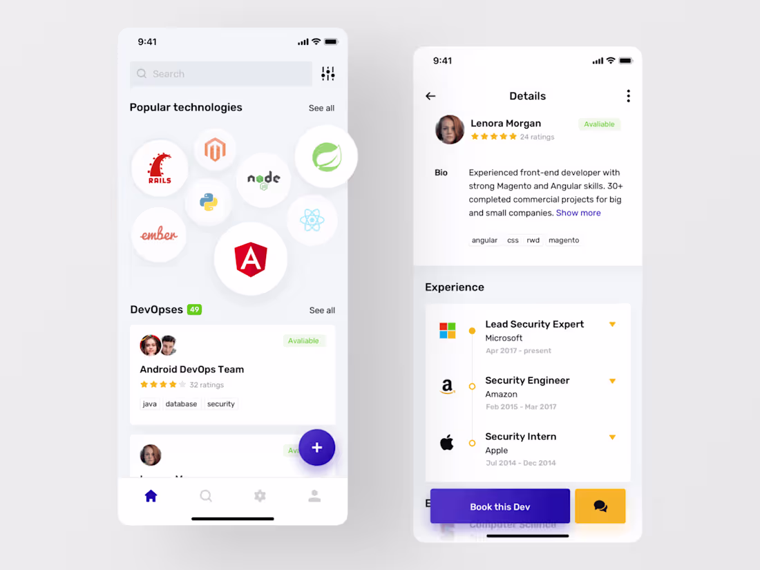 Cover image for DevOps hire app concept