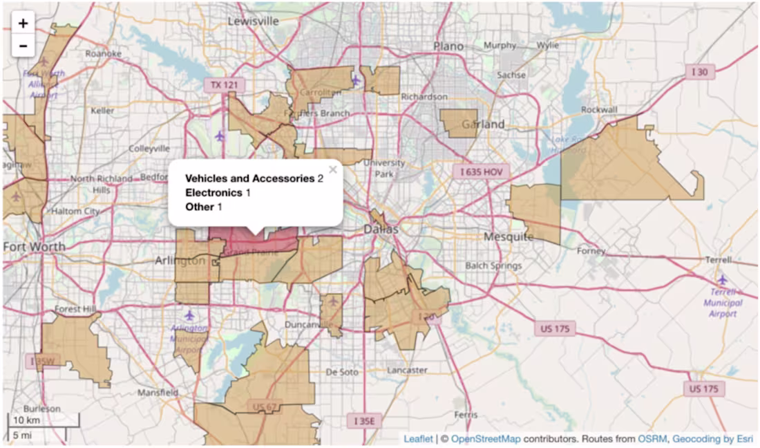 Cover image for Theft incident visualization heat map