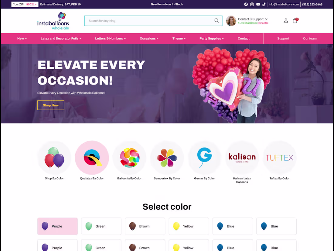 Cover image for Instaballoons Store Development