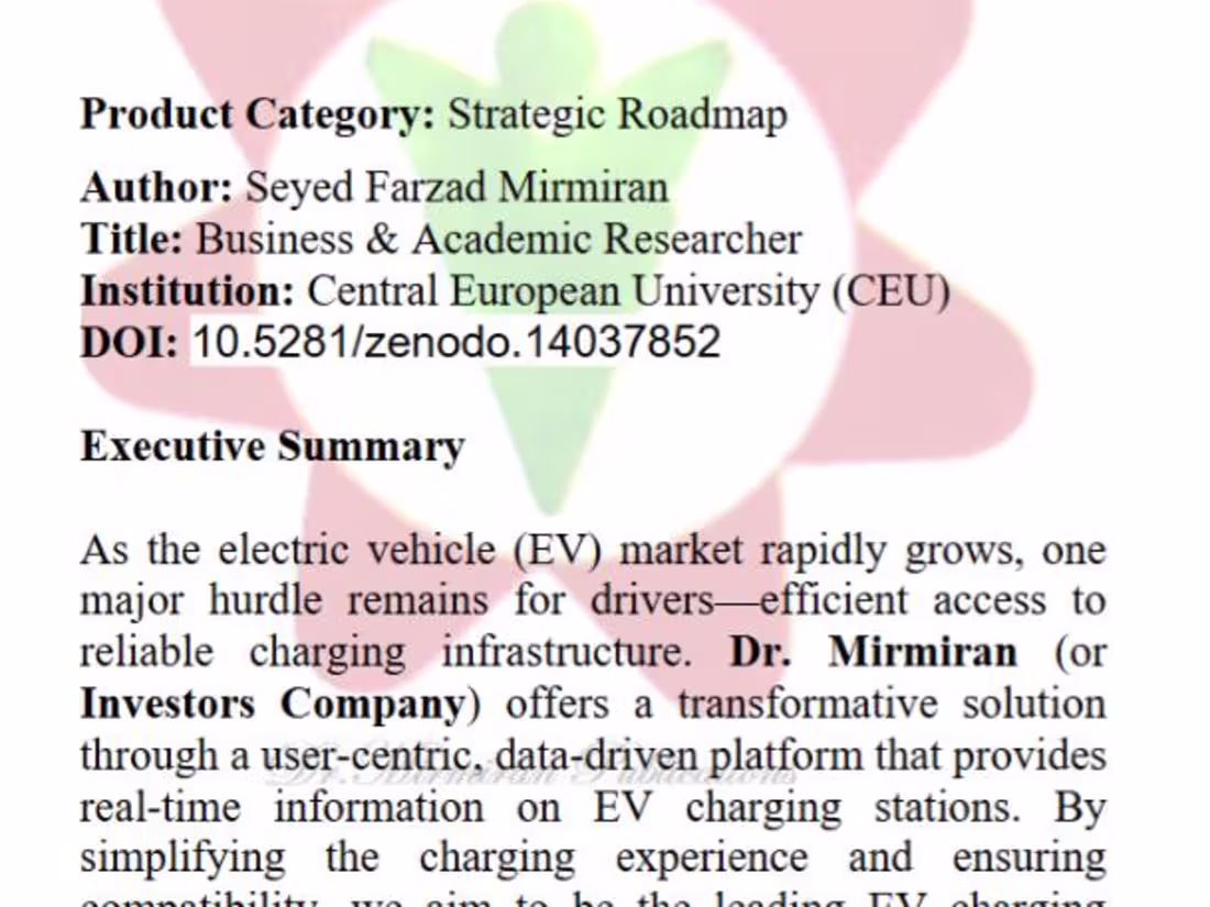 Cover image for Business Plan (Strategic Roadmap): Powering the Future of Elect…