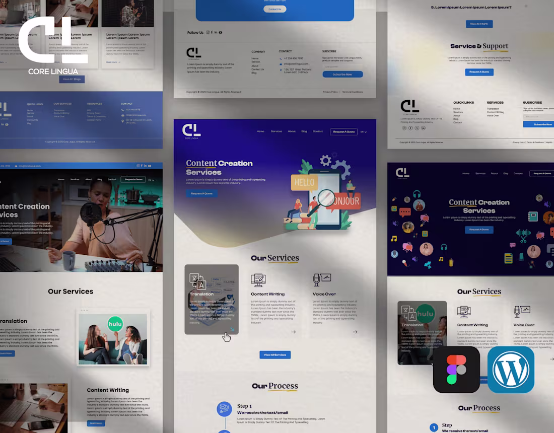 Cover image for Core Lingua Website Design & Development
