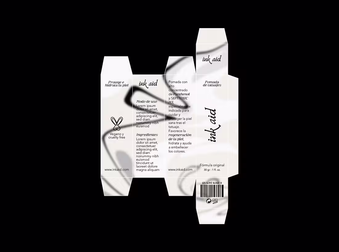 Cover image for Ink aid - Tattoo cream brand on Behance