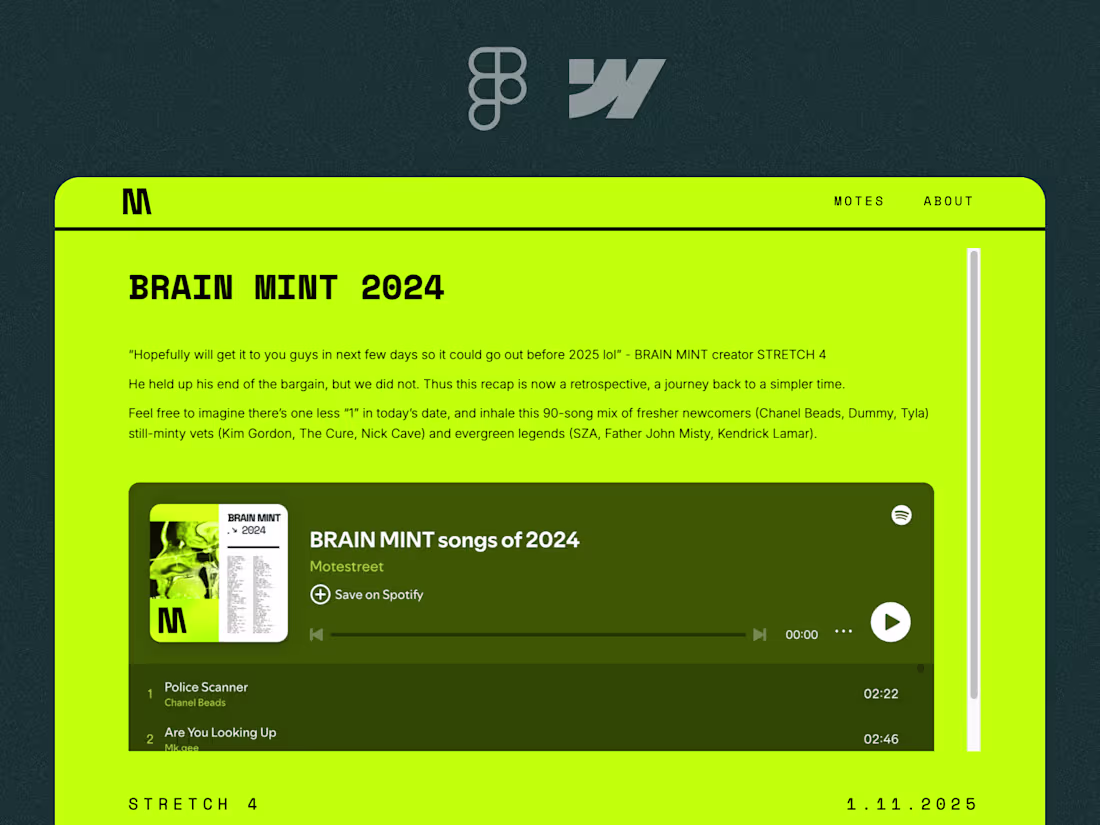 Cover image for  Branding, web design, and Webflow implementation for Motestreet