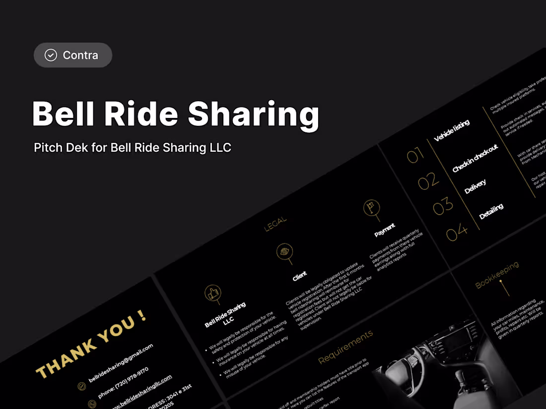 Cover image for Pitch deck for Bell Ride Sharing