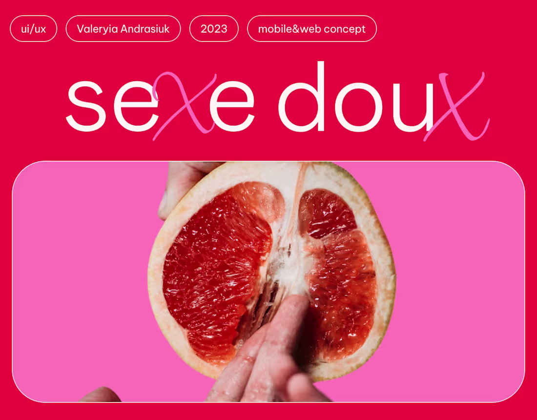 Cover image for Sexe Doux: ui/ux web&mobile concept