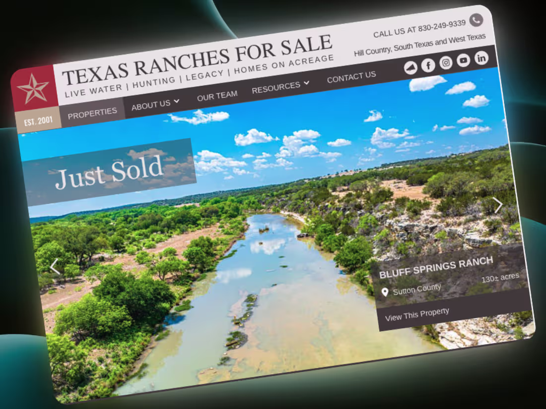 Cover image for Texas Ranches for Sale – Gatsby Website Development&Maintenance