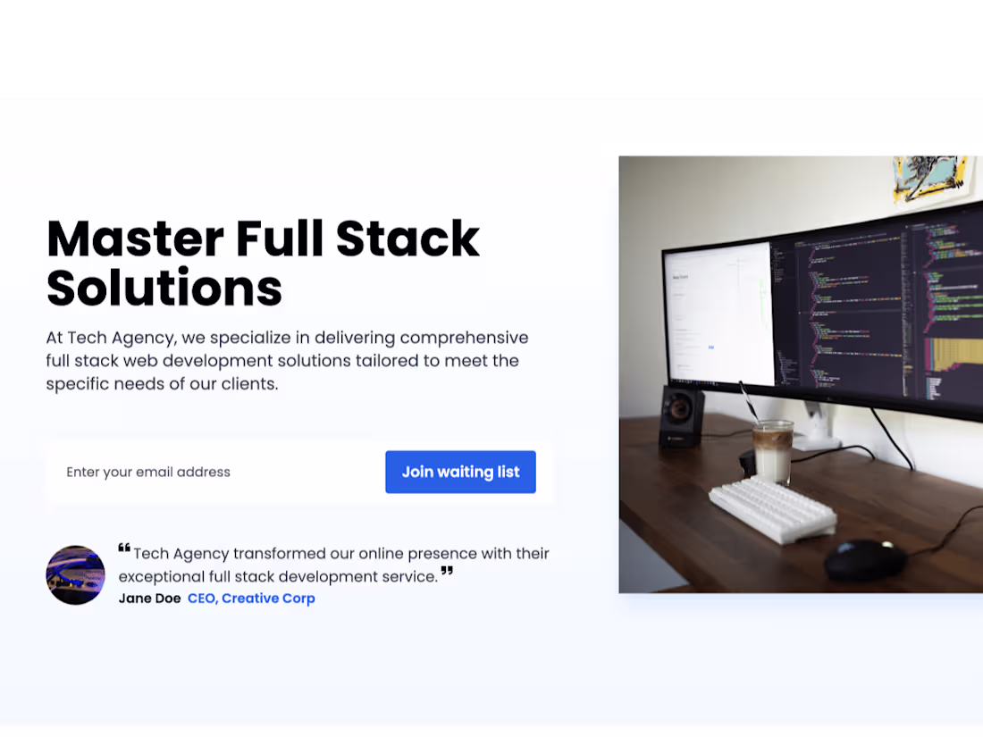 Cover image for Figma to HTML Conversion For Tech Agency