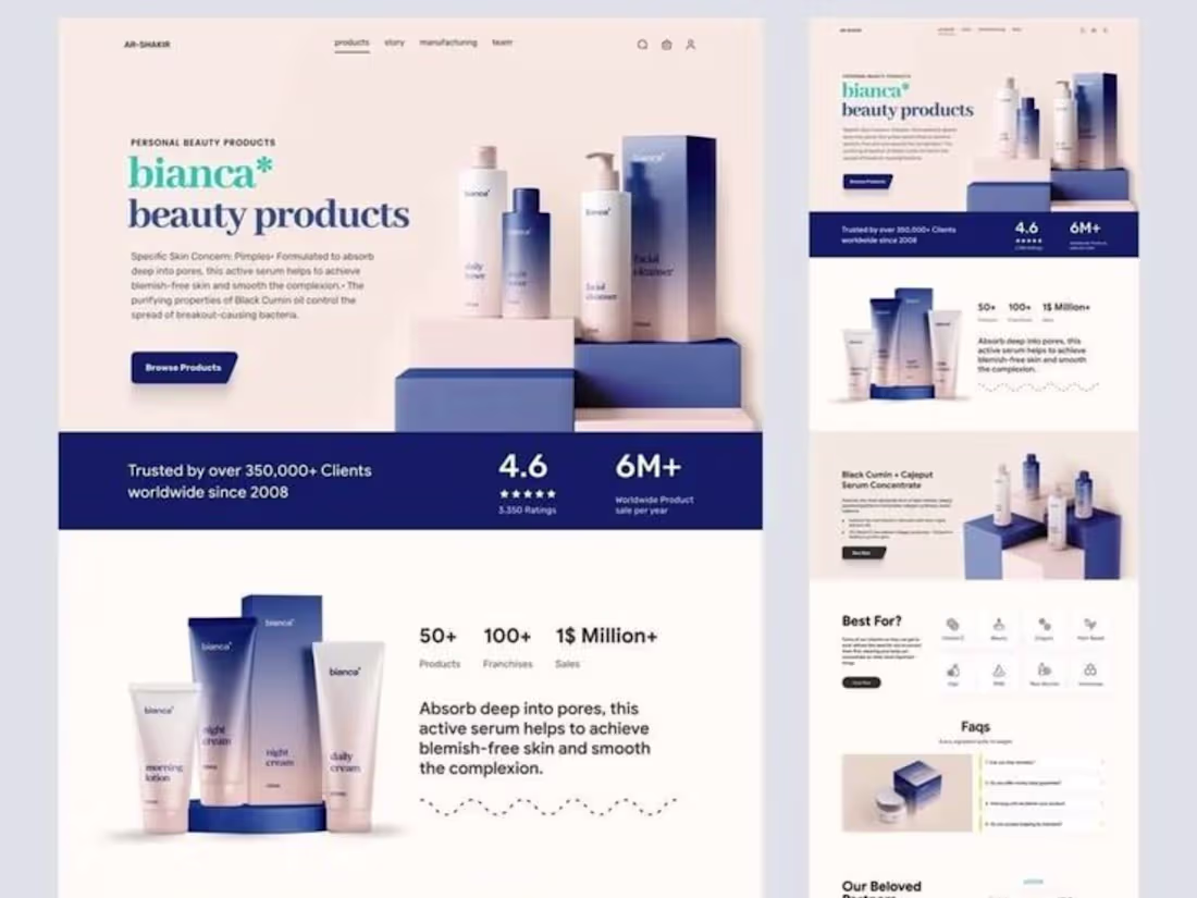 Cover image for Personal Beauty Products Landing Page