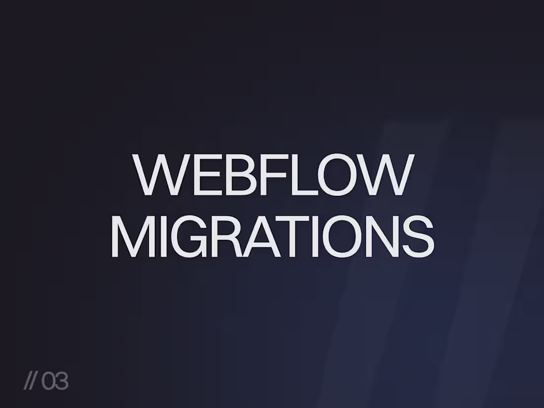 Cover image for Webflow Website Migration