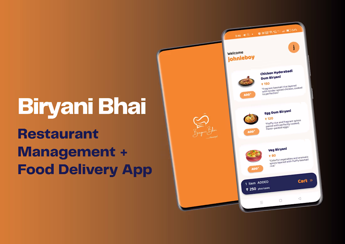 Cover image for Biryani Bhai - Food Delivery App Development