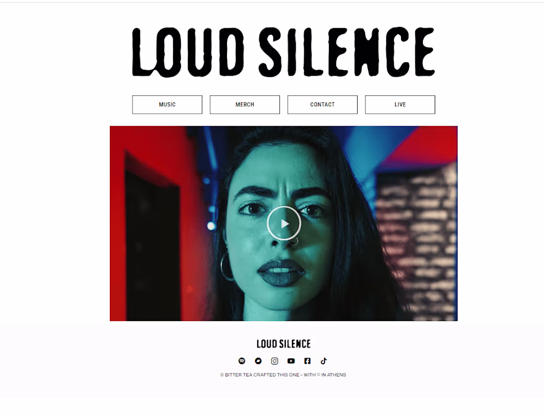 Cover image for Custom Landing Page - Loud Silence Band
