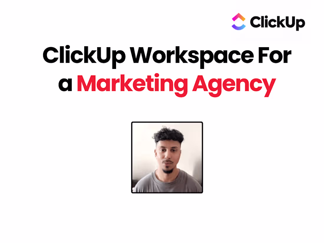 Cover image for ClickUp Setup For Marketing Agency