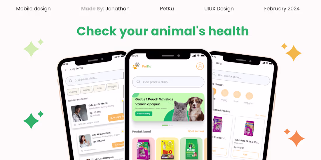 Cover image for UI Design for Pet care