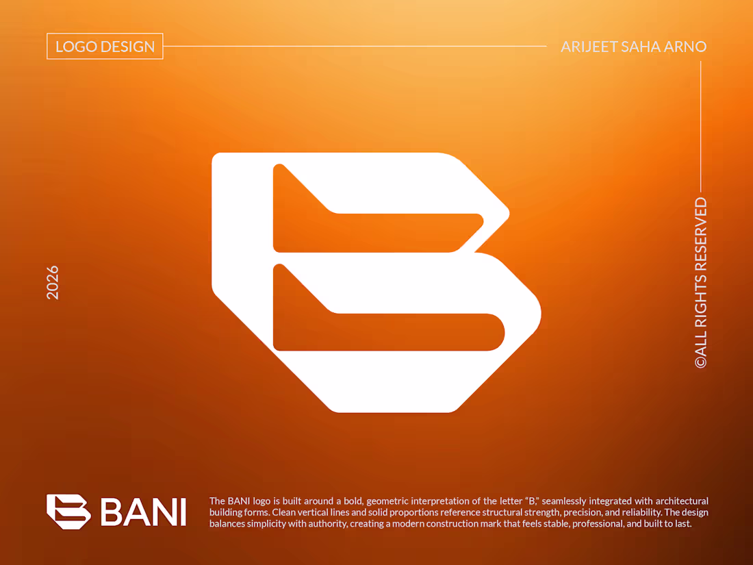 Cover image for Letter "B" - Building Logo For a Construction Company (Link ...