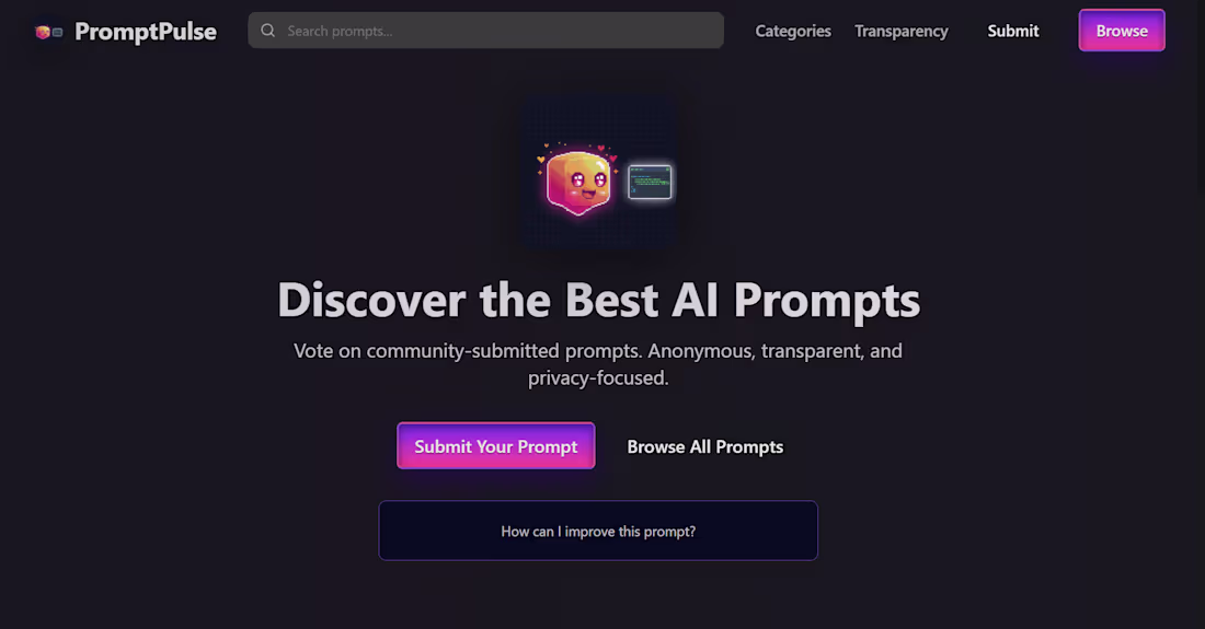 Cover image for PromptPulse - AI Marketplace https://prompturway-main-r44oar...