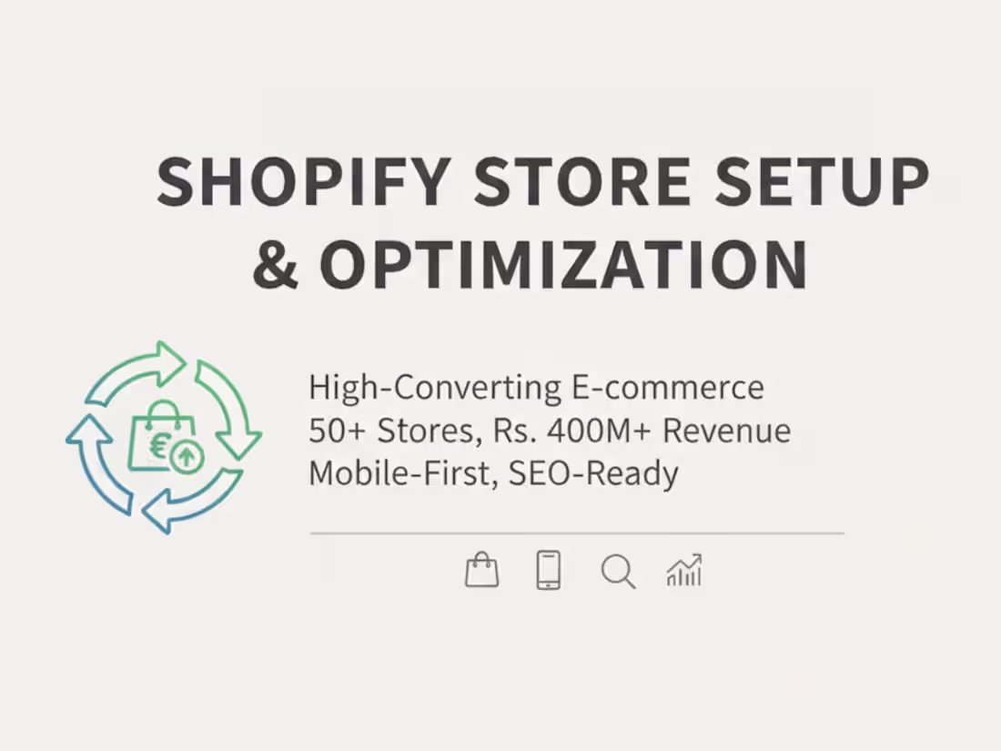 Cover image for Shopify Store Setup & Optimization