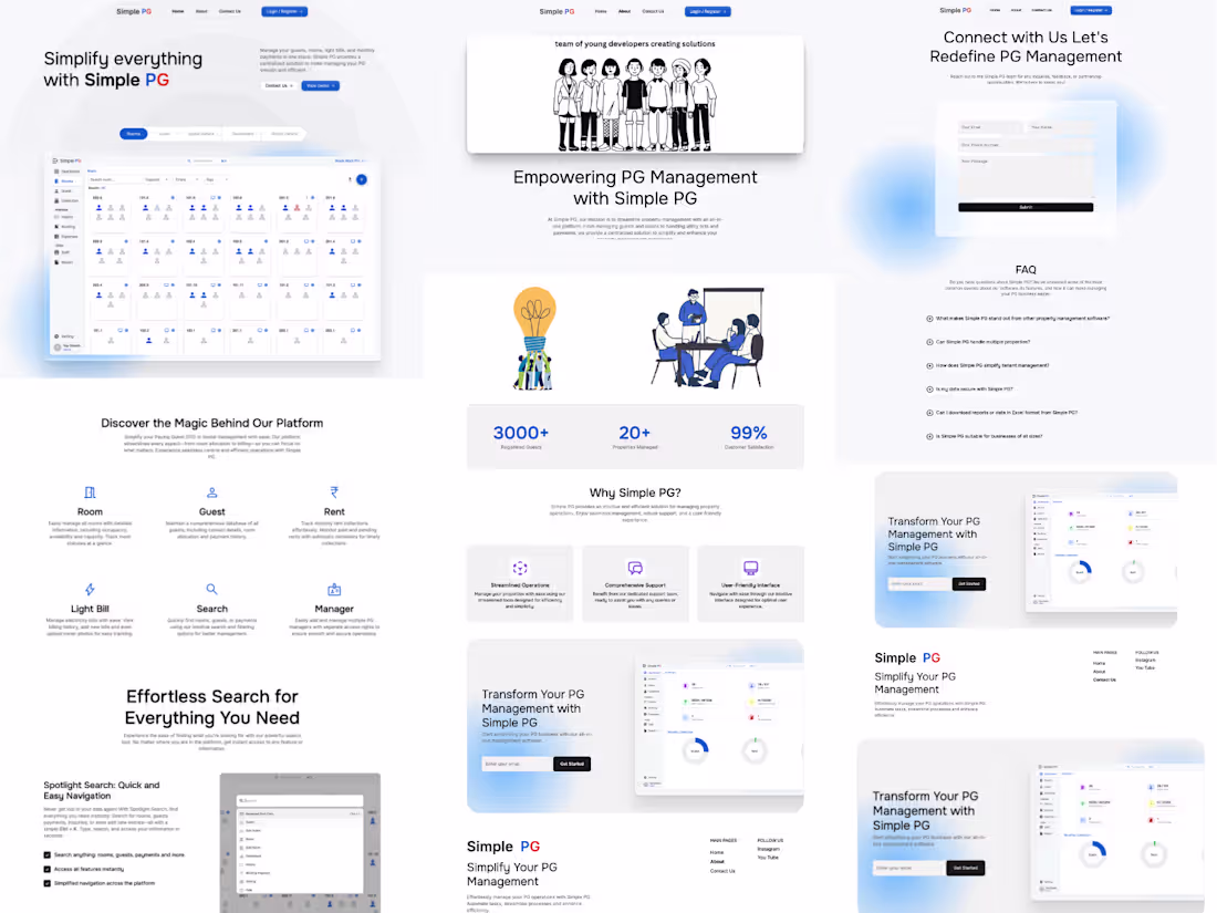 Cover image for Simple PG – Responsive Website Development