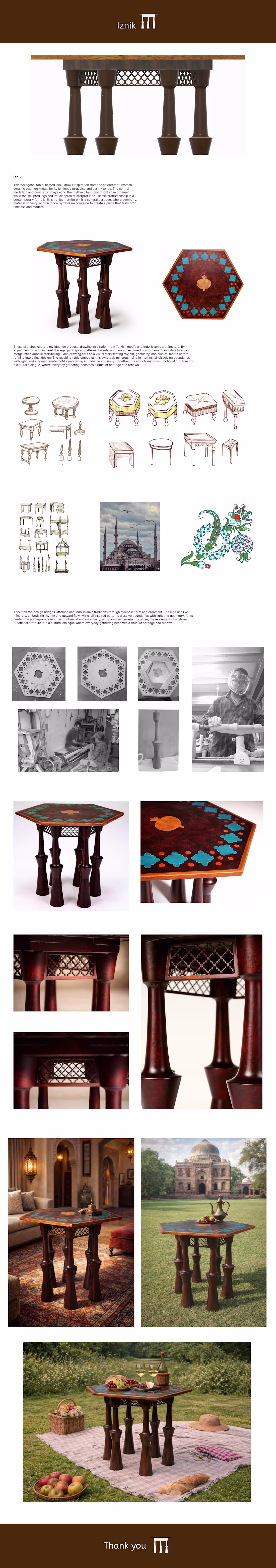 Cover image for This hexagonal table, named Iznik,