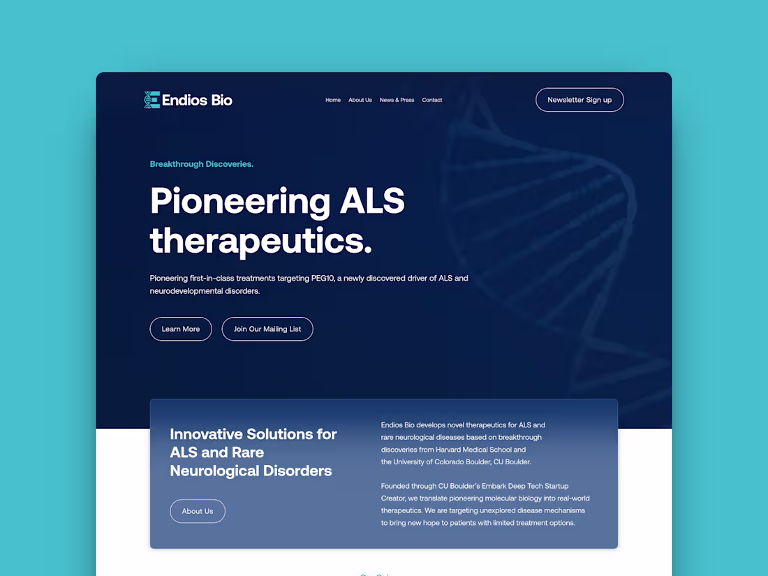 Cover image for Endios Bio Brand Identity and Framer Website Development