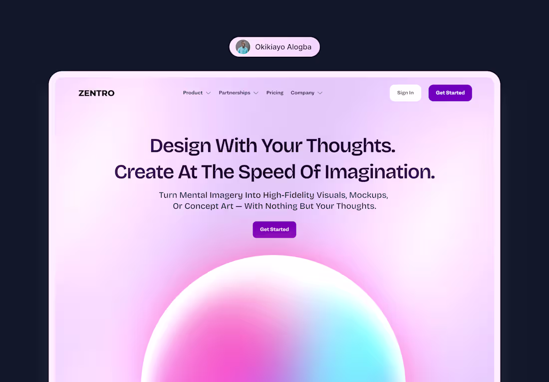 Cover image for Zentro AI Hero Design